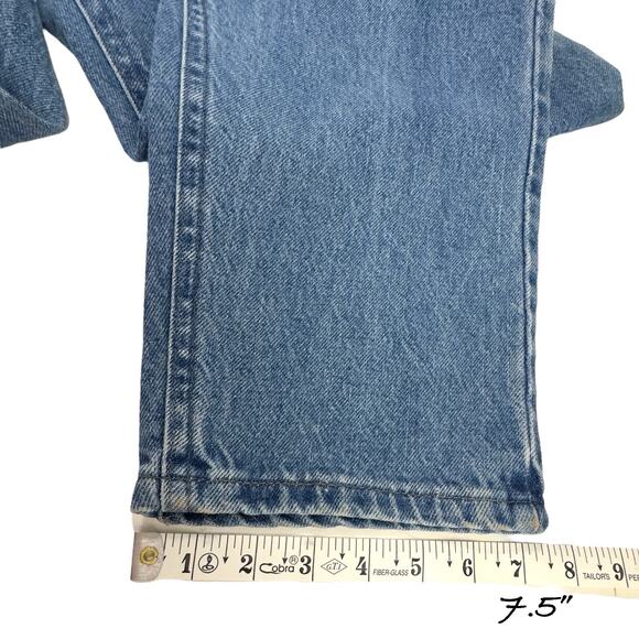 VTG 90s High Rise Mom Jeans Lee 16 Long Relaxed 32x35* Stonewash Retro Deadstock - Picture 7 of 16